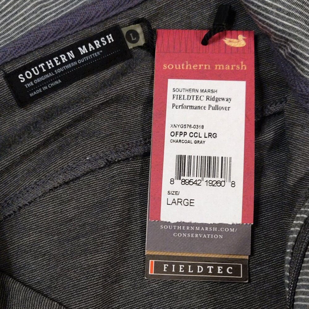 Southern Marsh FieldTec Ridgeway Performance Pullover Charcoal Large - Picture 3 of 5